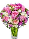 Bouquet di fiori toni rosati